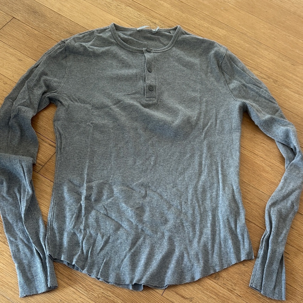 Vince Heather Gray Ribbed Top